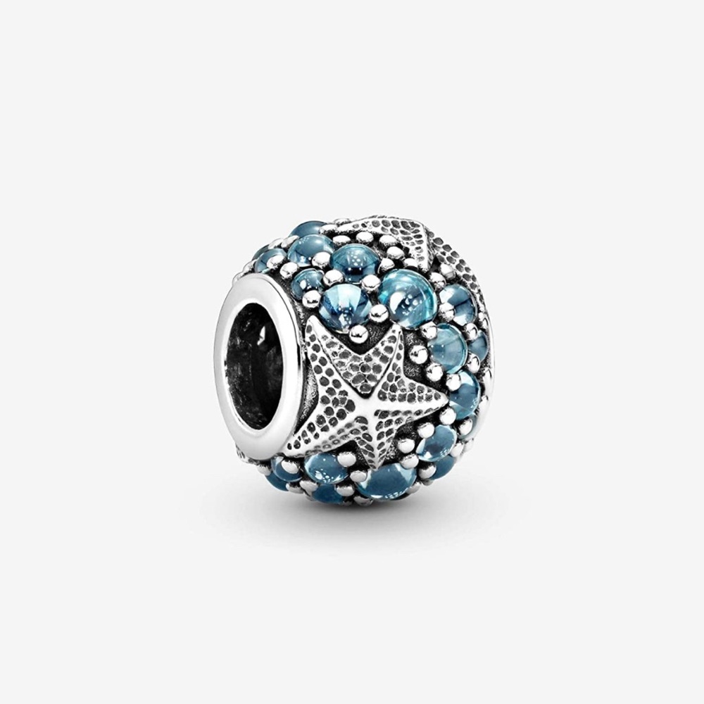Authentic Pandora Bead- Pave Ocean and Starfish